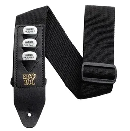 ERNIEBALL Correa EB Guitarra/Bajo Polypro con Sujeción para Púas - Negra