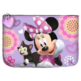 Disney Minnie Mouse Monedero Cuadrado Pequeño Cat Lila
