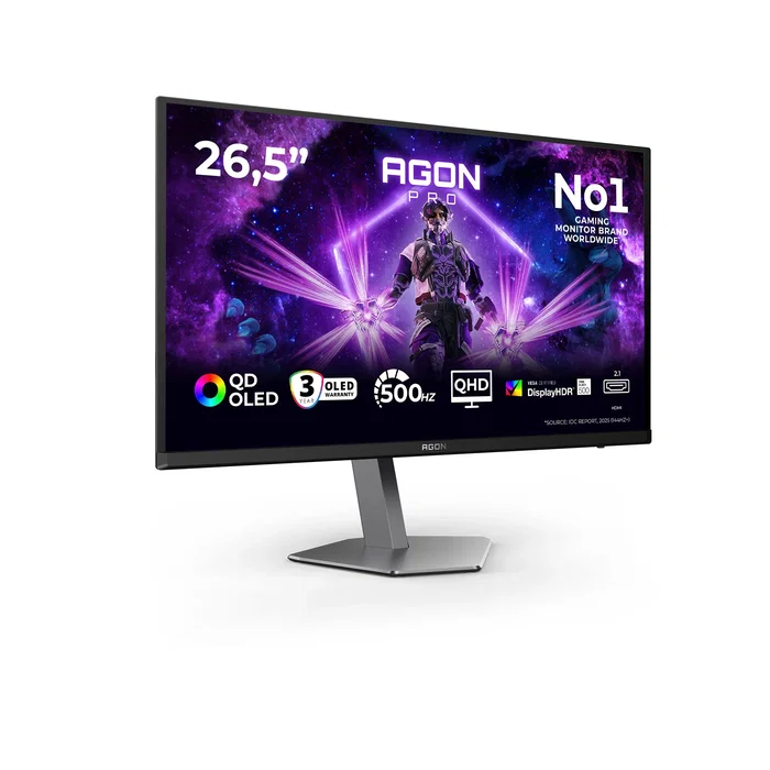 AOC AGON PRO AG276QKD2 Monitor de Juegos QD-OLED 26.5 pulgadas QHD 500Hz