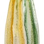 Jarrón Verde-Amarillo Cristal Decoración 13,50 X 13,50 X 30 (Set de 2)
