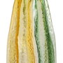 Ixia Jarrón de Cristal Decoración Verde-Amarillo 13,50 x 13,50 x 30