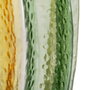 Ixia Jarrón de Cristal Decoración Verde-Amarillo 13,50 x 13,50 x 30
