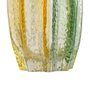 Ixia Jarrón de Cristal Decoración Verde-Amarillo 13,50 x 13,50 x 30