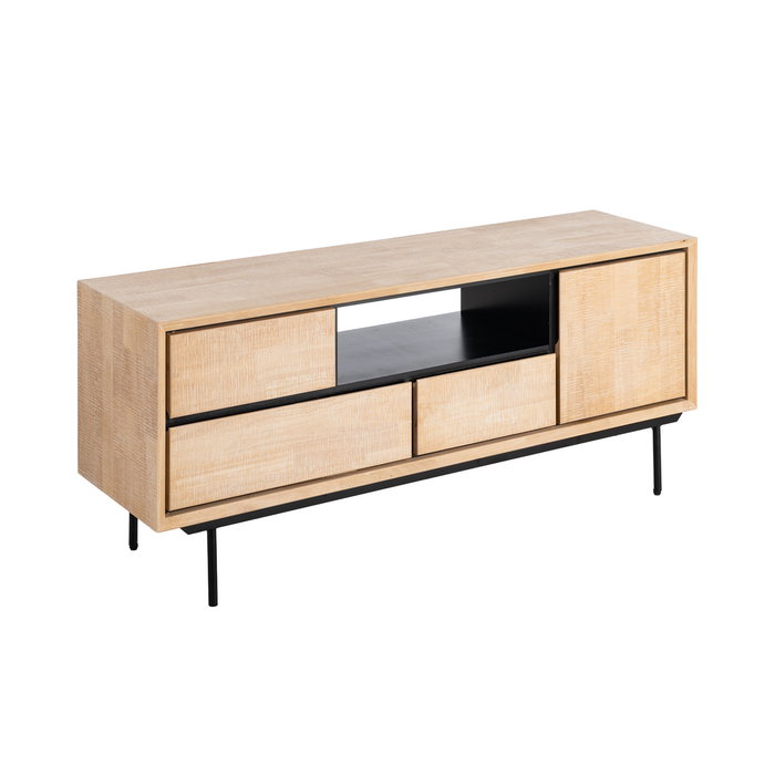 Ixia Mueble TV Sintra Natural-Negro Ixia Mueble TV Sintra Natural-Negro