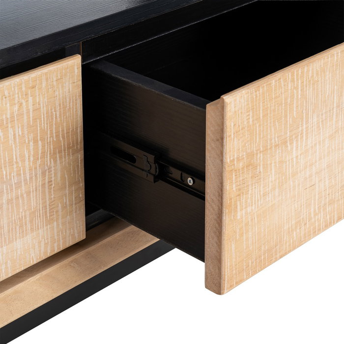Ixia Mueble TV Sintra Natural-Negro Ixia Mueble TV Sintra Natural-Negro
