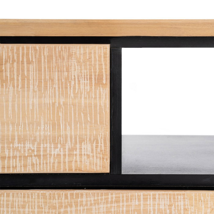 Ixia Mueble TV Sintra Natural-Negro Ixia Mueble TV Sintra Natural-Negro