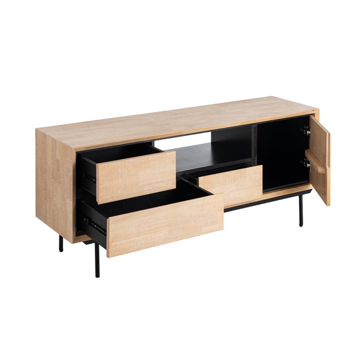 Ixia Mueble TV Sintra Natural-Negro Ixia Mueble TV Sintra Natural-Negro