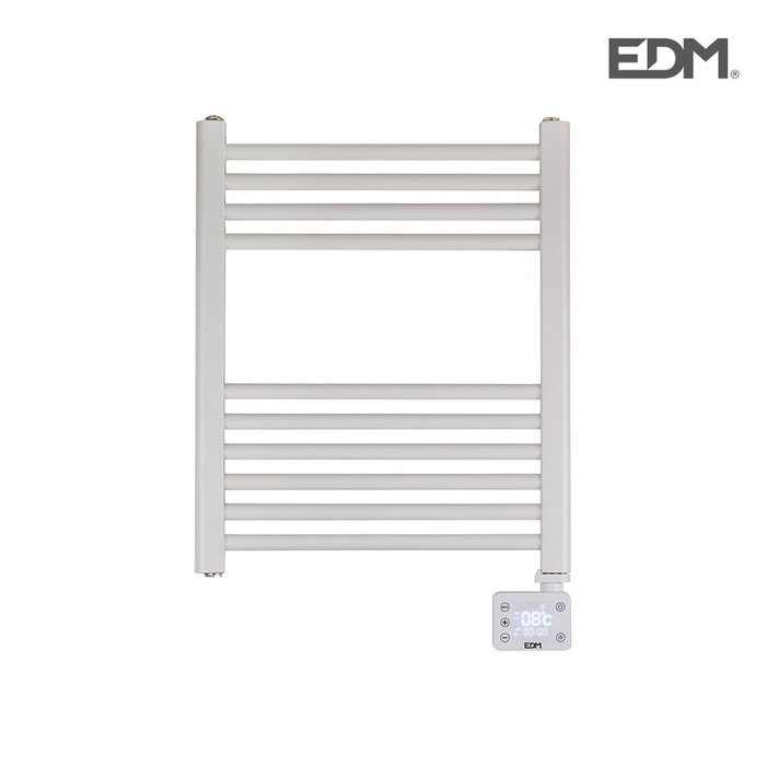Edm Radiador toallero eléctrico blanco 400 W con temporizador Edm Radiador toallero eléctrico blanco 400 W con temporizador