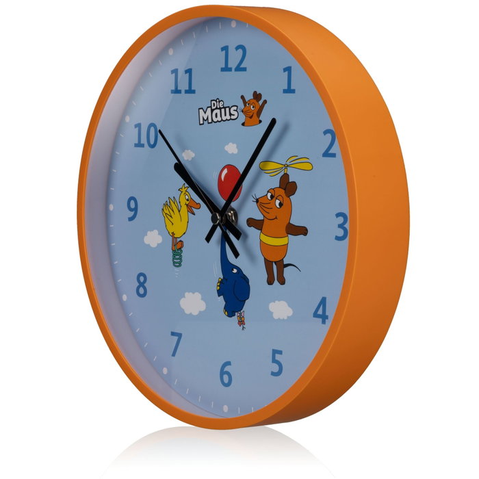 DieMaus Reloj de Pared para Niños con Motivos de Ratón, Elefante y Pato DieMaus Reloj de Pared para Niños con Motivos de Ratón, Elefante y Pato