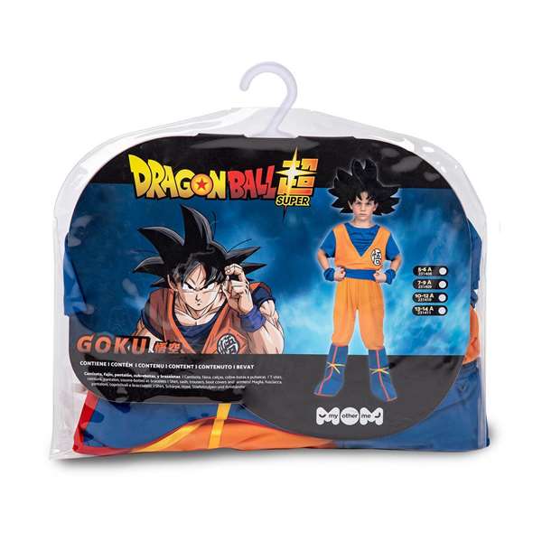 My Other Me Disfraz Goku con Camisa, Fajín, Pantalones, Cubrebotas y Brazaletes Talla 10-12 Años