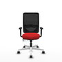 PIQUERAS Y CRESPO Silla de oficina Zulema Rojo/Negro con mecanismo Sincro/Traslack