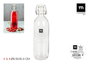 La Mediterranea Botella de Vidrio con Tapón Clásico, 1 Litro, Pack de 24 Unidades