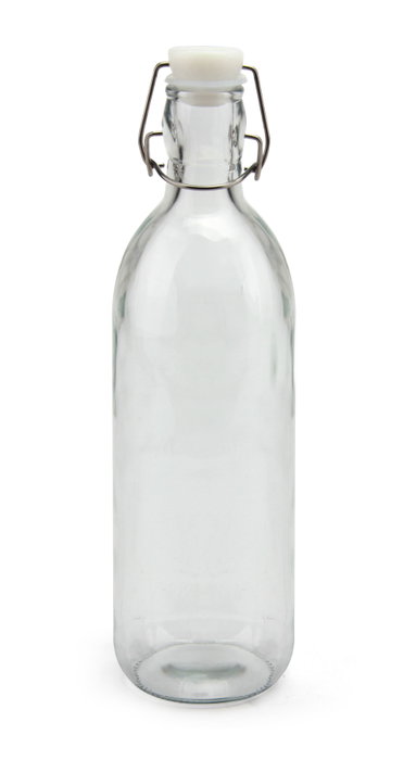 La Mediterranea Botella de Vidrio con Tapón Clásico, 1 Litro, Pack de 24 Unidades La Mediterranea Botella de Vidrio con Tapón Clásico, 1 Litro, Pack de 24 Unidades