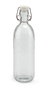 La Mediterranea Botella de Vidrio con Tapón Clásico, 1 Litro, Pack de 24 Unidades