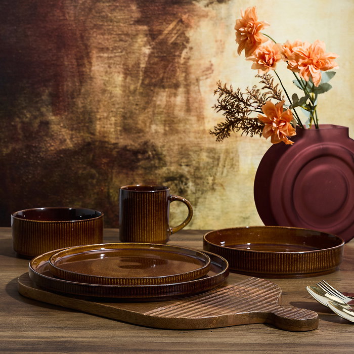 Home Deco Factory Plato de Postre Heritage 20,5 cm