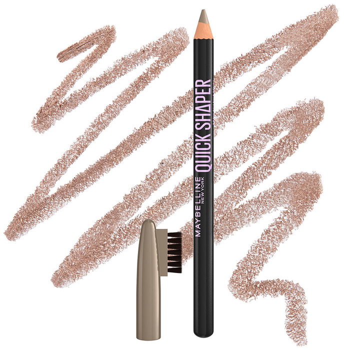 Maybelline Quick Shaper Lápiz de Cejas con Cepillo Difuminador, Tono #02-Blonde, 1 Unidad