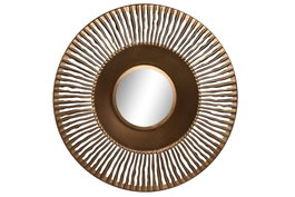 DKD Home Decor Espejo de Metal Cobrizo 50x50 cm
