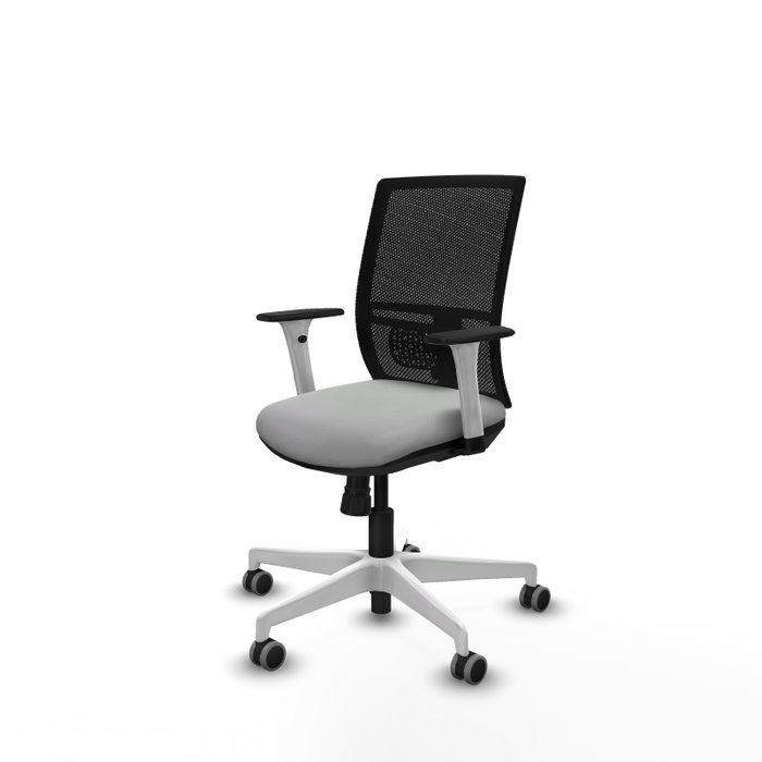 PIQUERAS Y CRESPO Silla de oficina Yunquera con mecanismo Sincro, Gris claro y Negro PIQUERAS Y CRESPO Silla de oficina Yunquera con mecanismo Sincro, Gris claro y Negro