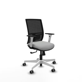 PIQUERAS Y CRESPO Silla de oficina Yunquera con mecanismo Sincro, Gris claro y Negro
