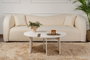 Nordure Mesa de Café Blanca de Madera Ø90x41cm 18mm Tablero de Partículas Melamina