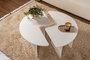 Nordure Mesa de Café Blanca de Madera Ø90x41cm 18mm Tablero de Partículas Melamina
