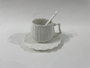 DKD Home Decor Set de Café de 6 Piezas en Porcelana Blanca 120ml