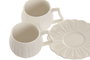 DKD Home Decor Tazas de Café de Porcelana Blanca, Set de 6 Piezas, 120ml, Apto Microondas y Lavavajillas, 7.5 x 5.5 x 10 cm