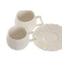 DKD Home Decor Set de Café de 6 Piezas en Porcelana Blanca 120ml