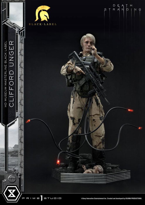 Death Stranding Estatua 1/2 Clifford Unger Black Label 103 cm
