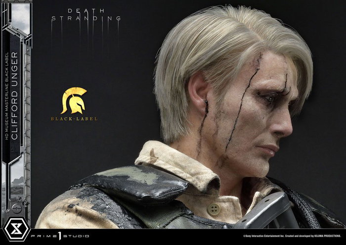 Death Stranding Estatua 1/2 Clifford Unger Black Label 103 cm