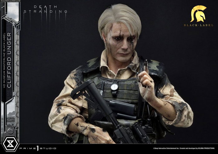 Death Stranding Estatua 1/2 Clifford Unger Black Label 103 cm