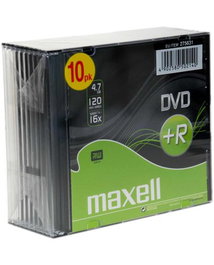 Dvd +R Maxell 4,7Gb 16X Slim Case Pack 10 (Incluye Canon Lpi De 2.10 ) (M164)