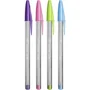 Bic 921342 Bolígrafos Cristal Fun, 10 Unidades, Colores Surtidos (Rosa, Morado, Turquesa, Lima), Punta 1.6 mm