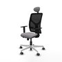 PIQUERAS Y CRESPO Silla de oficina Motilla con mecanismo Sincro/Traslack, Gris y Negro