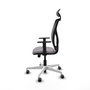 PIQUERAS Y CRESPO Silla de oficina Motilla con mecanismo Sincro/Traslack, Gris y Negro