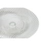 DKD Home Decor Plato de Cristal Transparente Rayado 20,5x20,5x7,5 cm