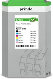 Prindo Multipack Green XL Negro, Cian, Magenta, Amarillo, Cian (claro) y Magenta (claro)