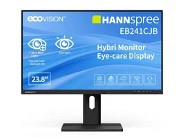 Hannspree Monitor Hybri EB241CJB 60.5 cm (23.8") Full HD 1920x1080 75Hz HDMI DisplayPort USB-C USB Hub 65W Altavoces Altura Ajustable Pivot Negro