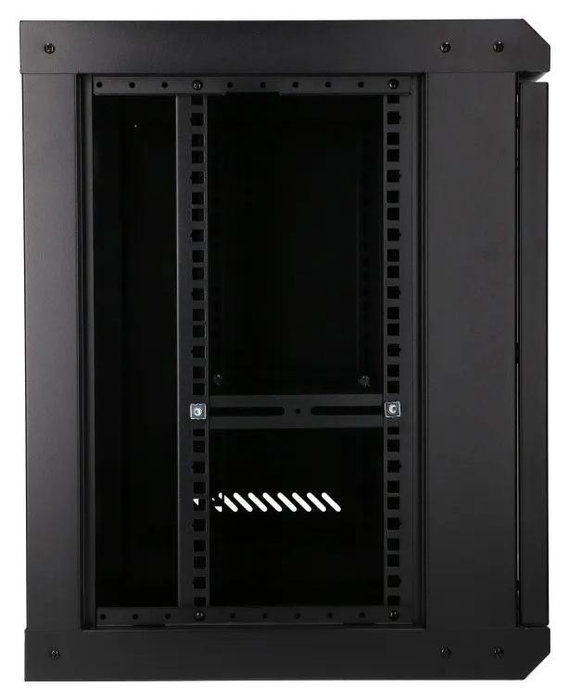 Extralink LITE 9U 530X400 Gabinete de Montaje en Pared Negro con Estante