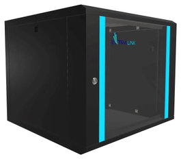 Extralink LITE 9U 530X400 Gabinete de Montaje en Pared Negro con Estante