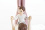 DKD Home Decor Figura Resina Mama Yoga Rosa