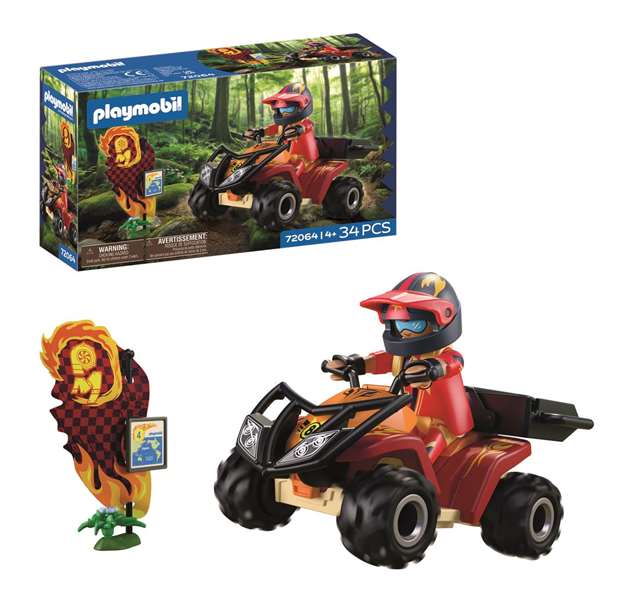 Playmobil City Action Quad Todoterreno, Vehículo de Juguete para Niños de 4 a 10 Años