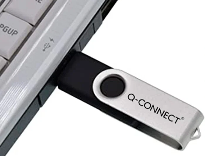 Q-connect Memoria USB Flash 64 GB 2.0 con protector giratorio