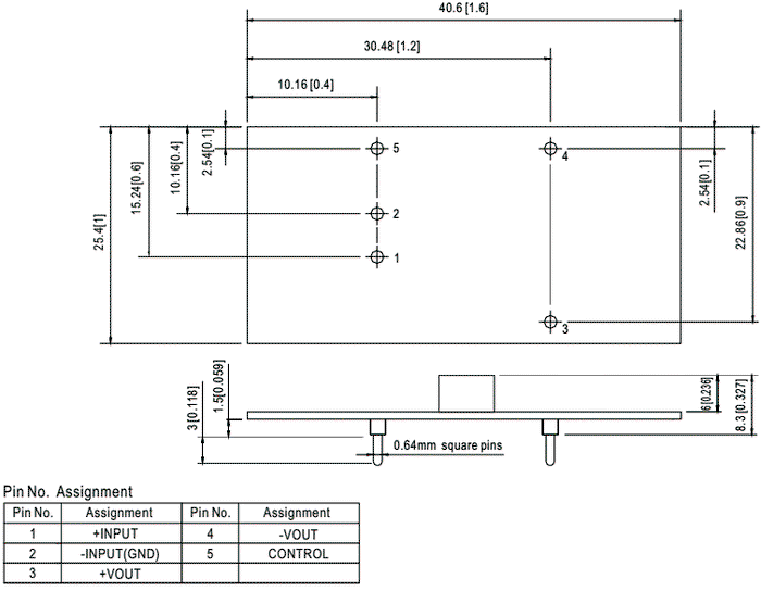 MEAN WELL NSD05-12S5 Convertidor DC/DC 5W 5VDC 1A