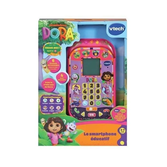 Vtech VTE3417765808050 Dora El Teléfono Inteligente Educativo Multicolor Idioma Francés Vtech VTE3417765808050 Dora El Teléfono Inteligente Educativo Multicolor Idioma Francés