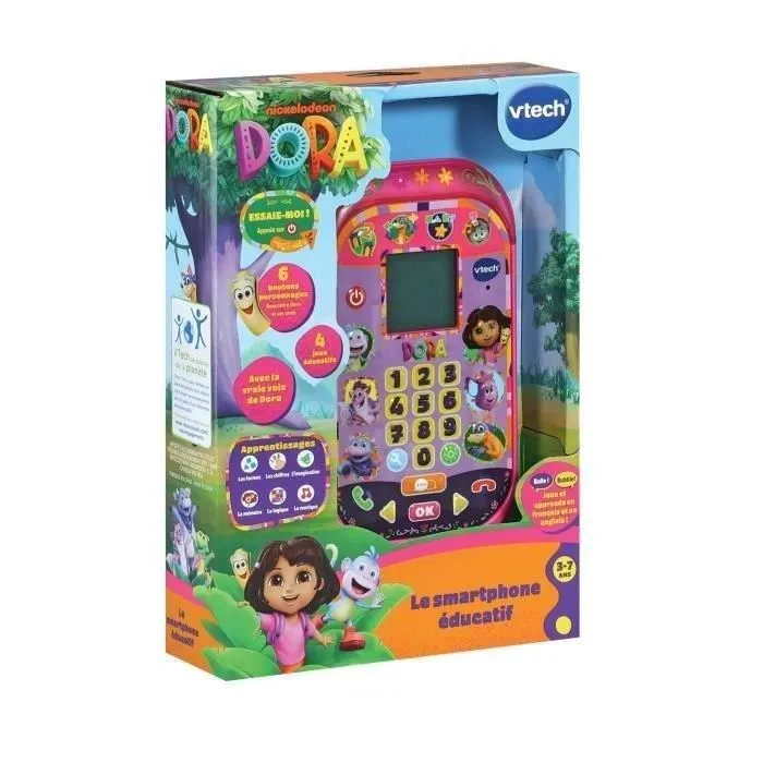 Vtech VTE3417765808050 Dora El Teléfono Inteligente Educativo Multicolor Idioma Francés Vtech VTE3417765808050 Dora El Teléfono Inteligente Educativo Multicolor Idioma Francés