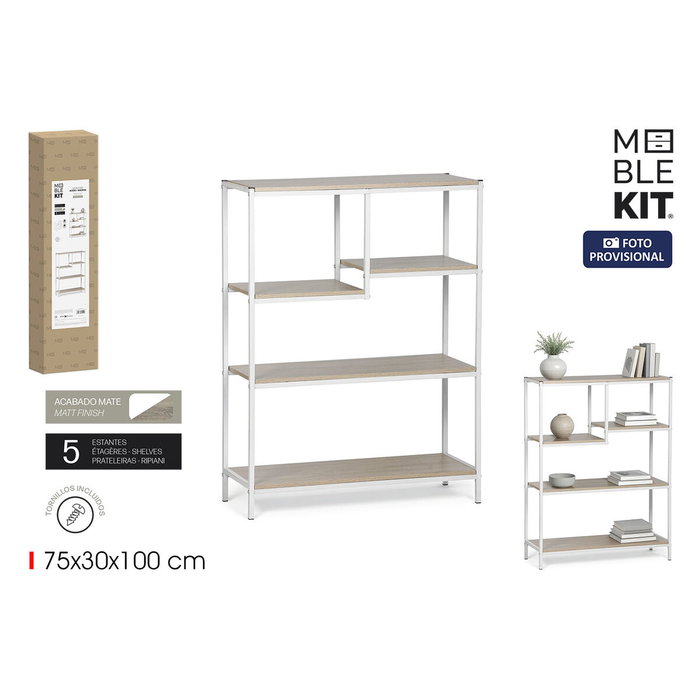 Moblekit Estantería Multiusos Madera-Metal
