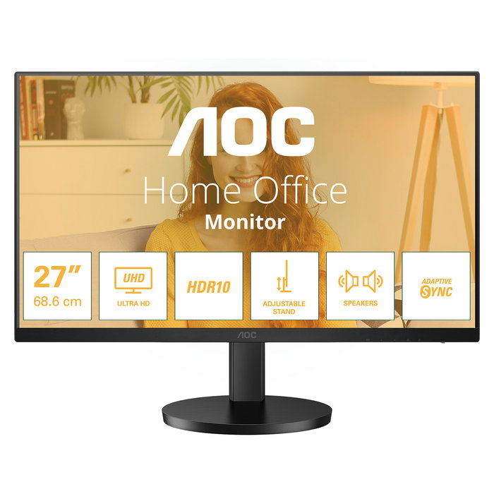 AOC Monitor U27B3AF 68.6cm (27") 4K UHD IPS 4ms Negro AOC Monitor U27B3AF 68.6cm (27") 4K UHD IPS 4ms Negro