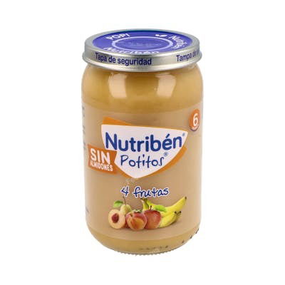 NUTRIBEN Potito 4 Frutas +6 Meses 235g NUTRIBEN Potito 4 Frutas +6 Meses 235g