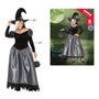 Otros Disfraz de Bruja Plateada para Halloween Mujer Adulto Talla XL - Vestido y Sombrero de Punta